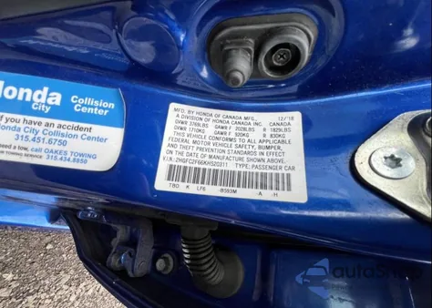 2019 Honda Civic Lx from USA, damaged, VIN 2HGFC2F66KH520311